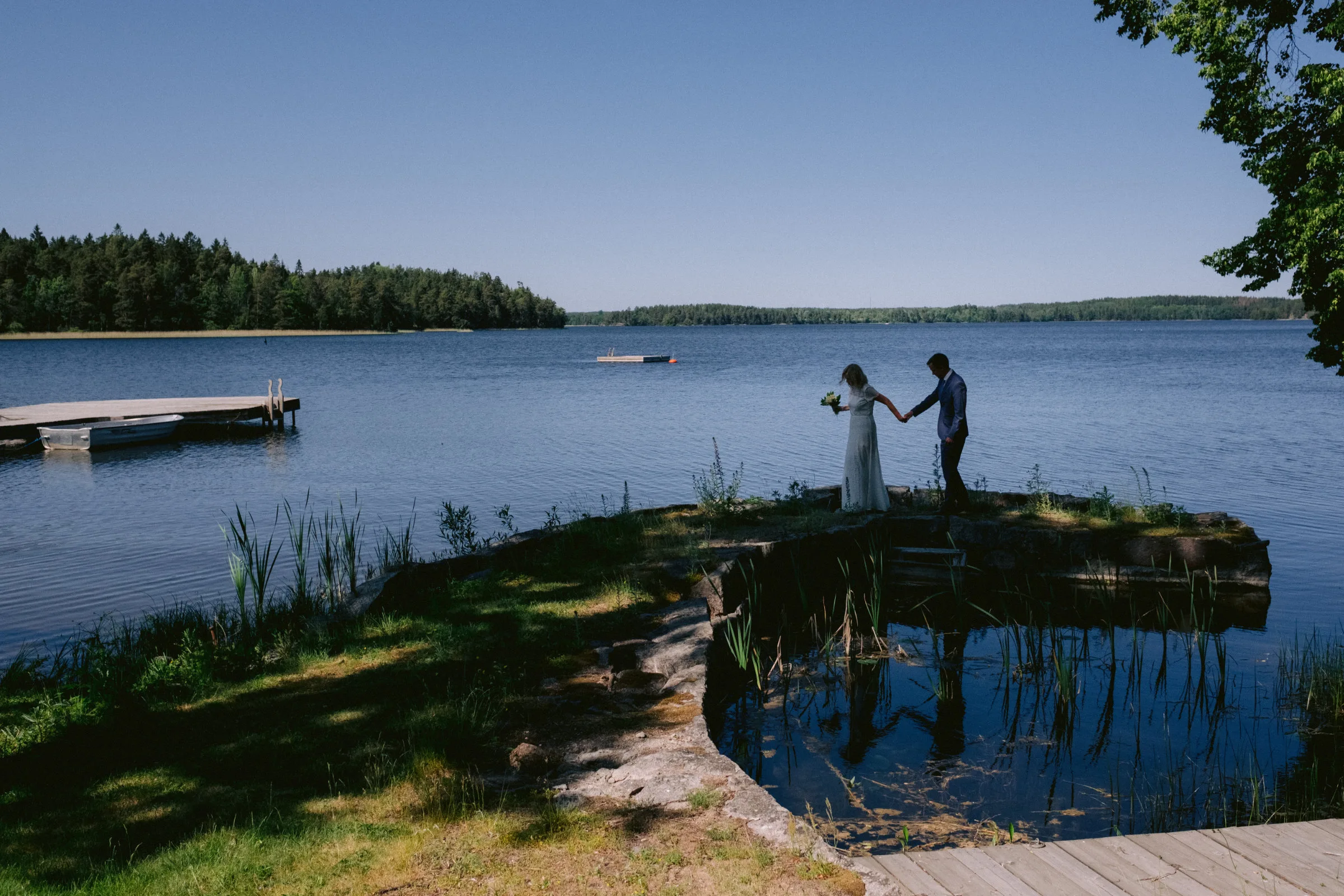 Karoline & Mats under sin bröllopsdag bild 17